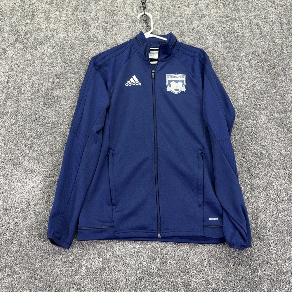 North Metro Soccer Association Jacket Mens Small Blue Soccer Adidas Climalite